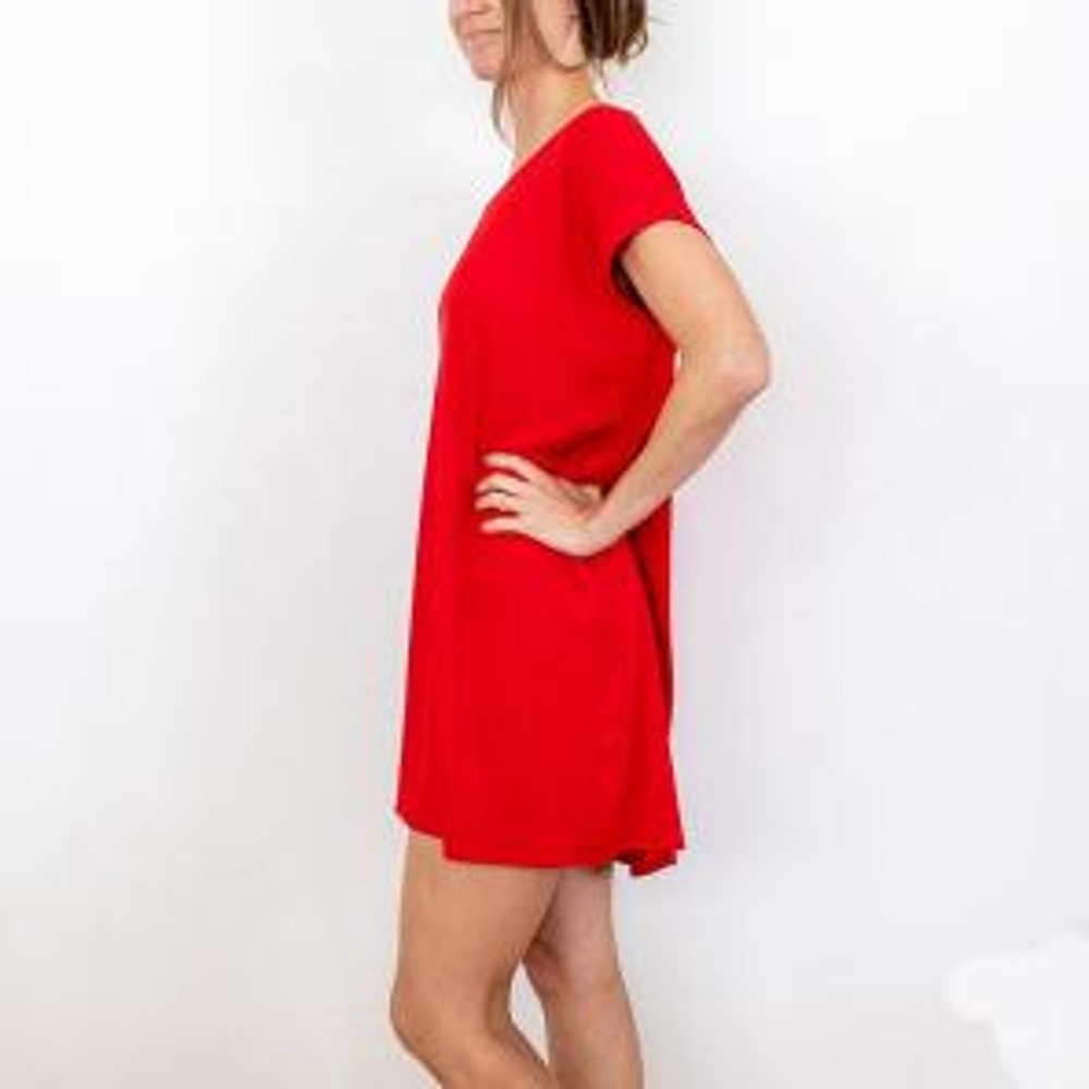 Wilfred Free OASIS DRESS Aritzia Wilfred Bold Red Sz Sm
